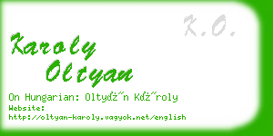 karoly oltyan business card